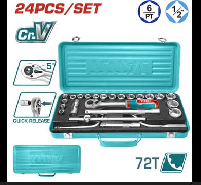 ratchet con cubos 1/2 set 24 pcs