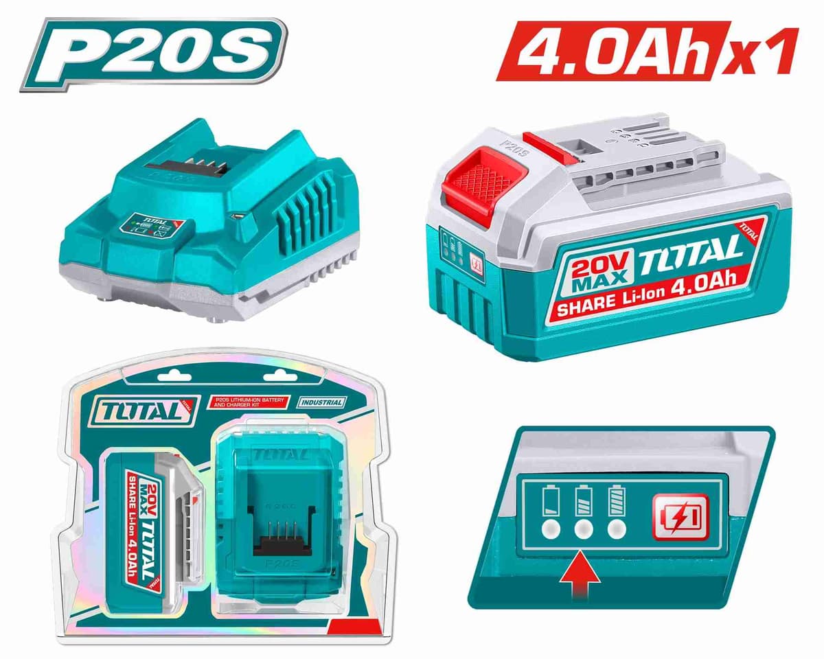 Set de 1 baterias de 4 amp y 1 cargador