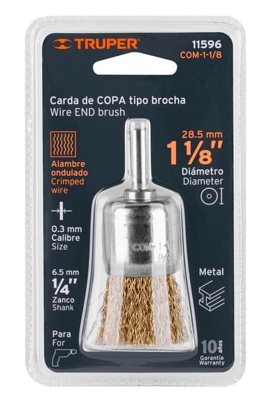 cepillo de alambre para taladros de 1  1/8