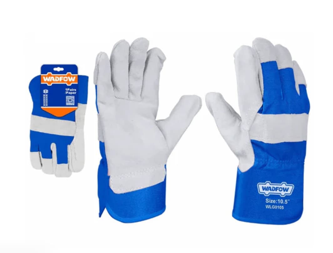 Guantes de carnaza y loneta reforzados