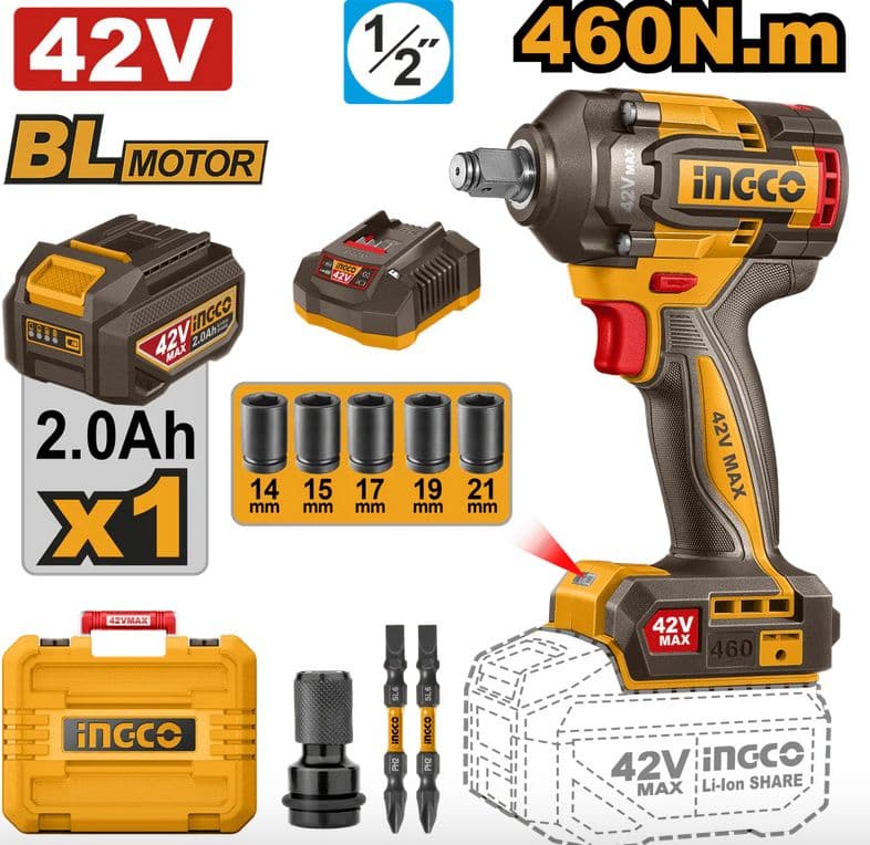 Llave de impacto 460nm 42V